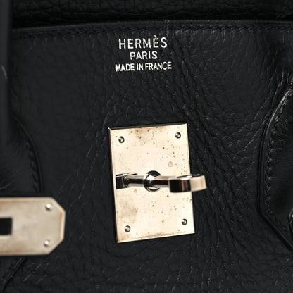 Hermes Taurillon Clemence Birkin 35 Black 6 of 14