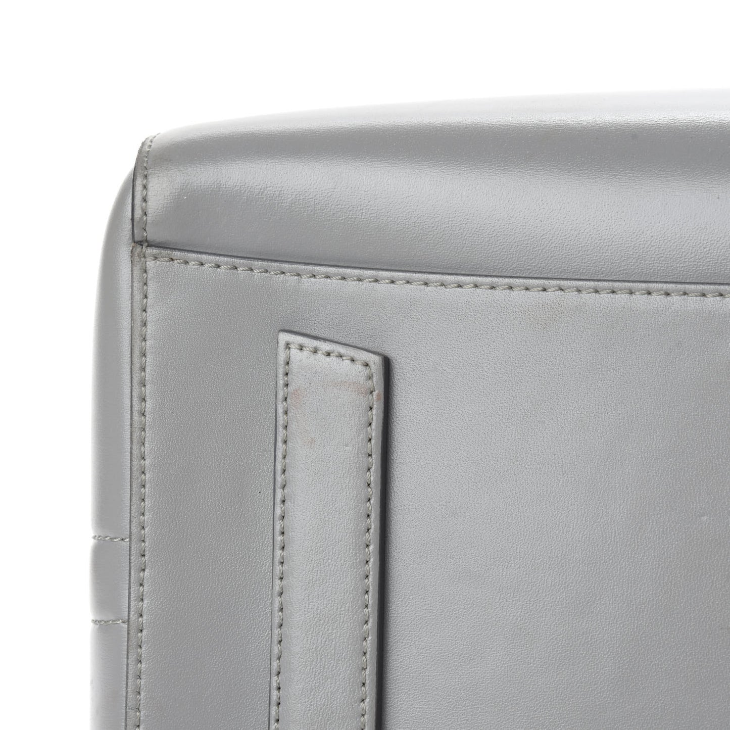 Shiny Lord Calfskin Medium Antigona Pearl Grey