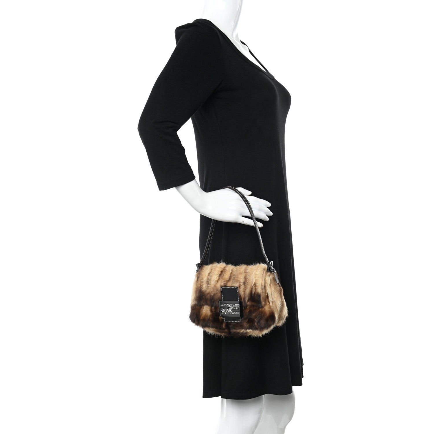 Fendi Mink Fur Mini Forever Mama Baguette 2 of 11