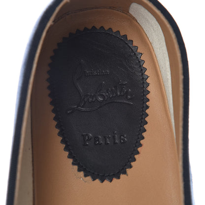 Christian Louboutin Velours Mens Nanou Orlato Flat Espadrilles 44 Navy Gold 7 of 8