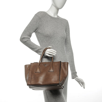 Prada Glace Calf Twin Pocket Tote Argilla 2 of 21