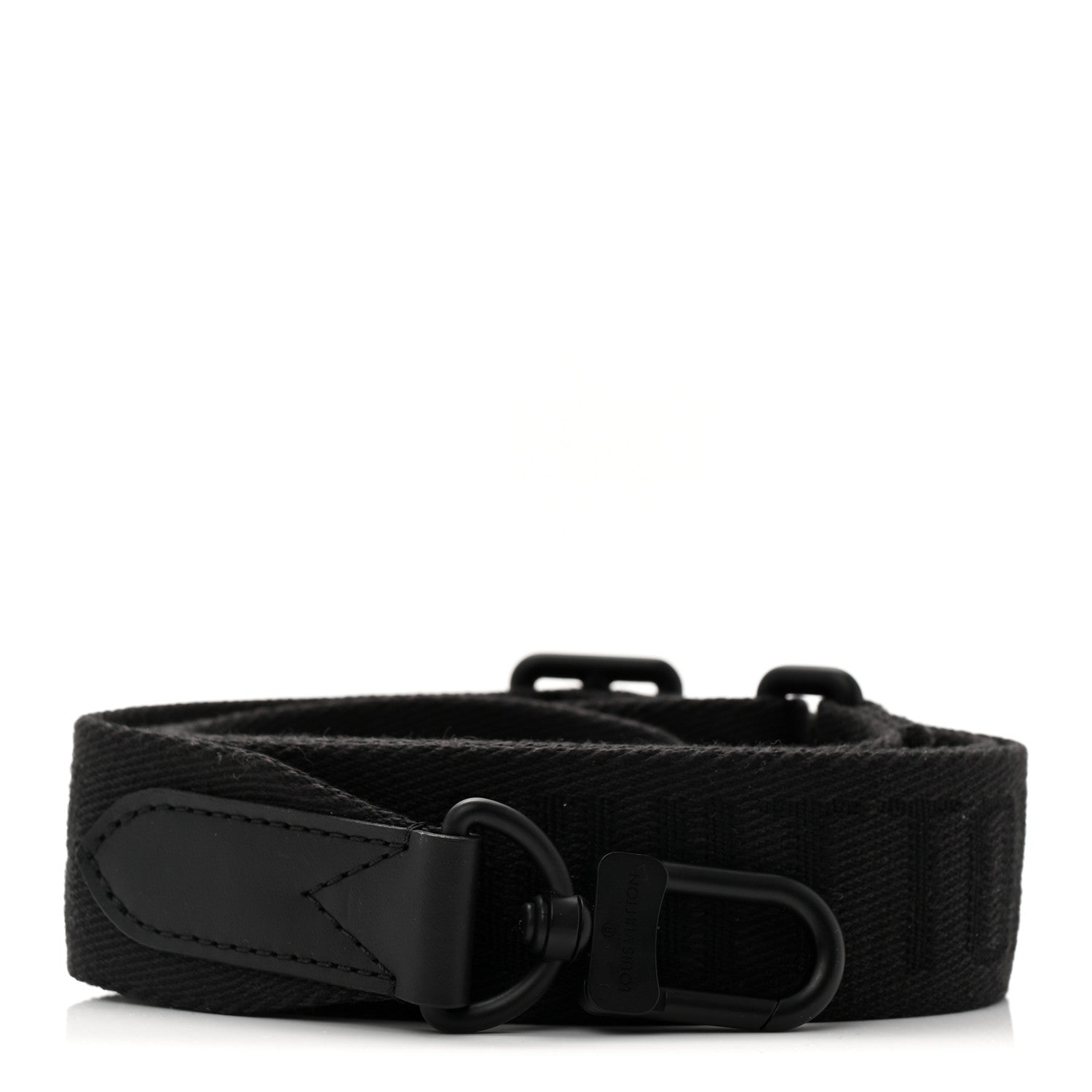 Louis Vuitton Jacquard Canvas Keepall Bandouliere Adjustable Shoulder Strap Black 1 of 3
