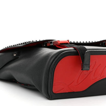 Christian Louboutin Calfskin Spikes Loubiclic Messenger Black 9 of 10