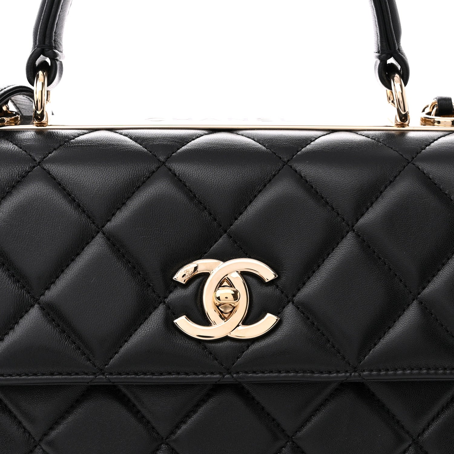Chanel Lambskin Quilted Small Trendy CC Dual Handle Flap Bag Black 8 of 12