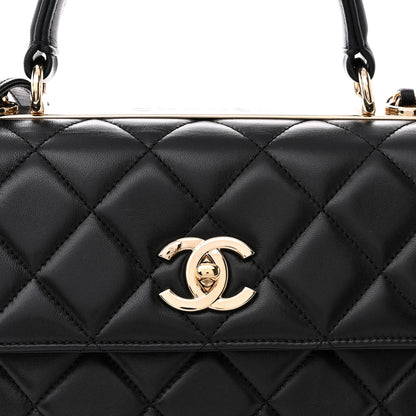 Chanel Lambskin Quilted Small Trendy CC Dual Handle Flap Bag Black 8 of 12