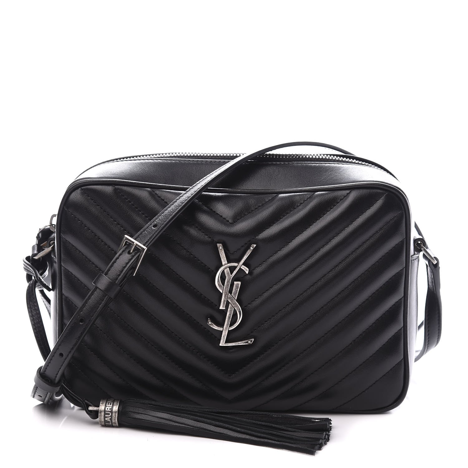 Saint Laurent Calfskin Matelasse Monogram Lou Camera Bag Black 1 of 11