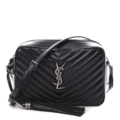 Saint Laurent Calfskin Matelasse Monogram Lou Camera Bag Black 1 of 11