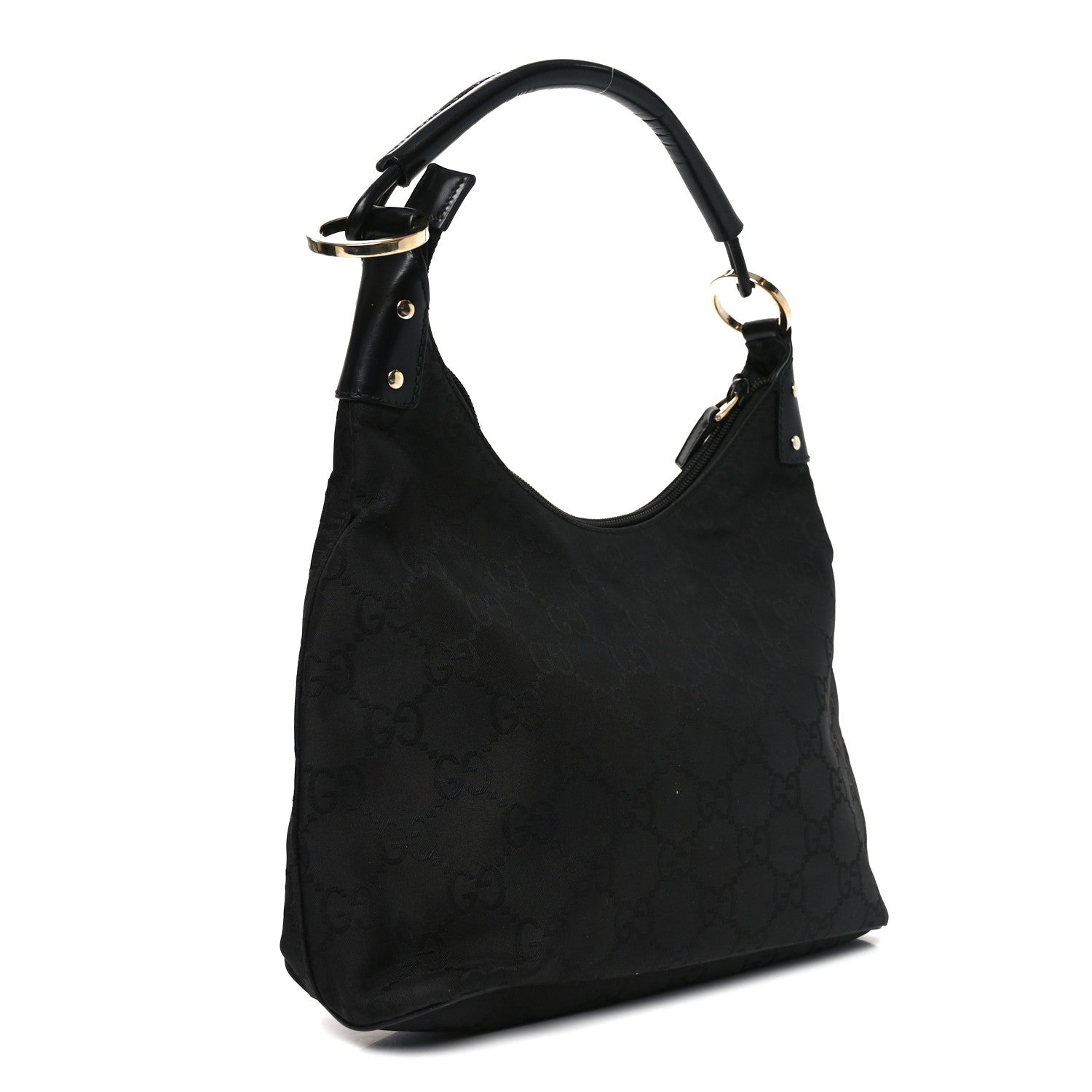 Gucci Nylon Monogram Small Hobo Black 3 of 10