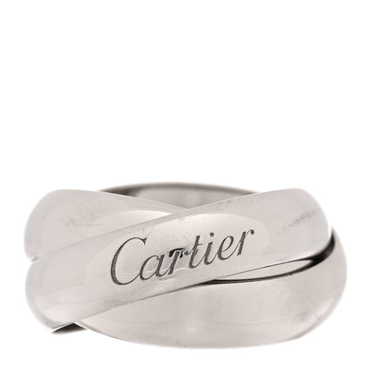 Cartier 18K White Gold Large Trinity Ring 51 5.75 1 of 4