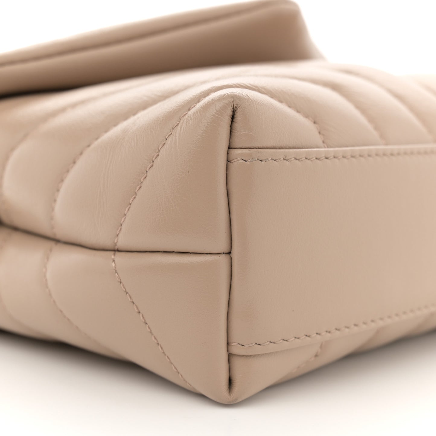 Calfskin Y Quilted Monogram Toy Loulou Crossbody Bag Dark Beige