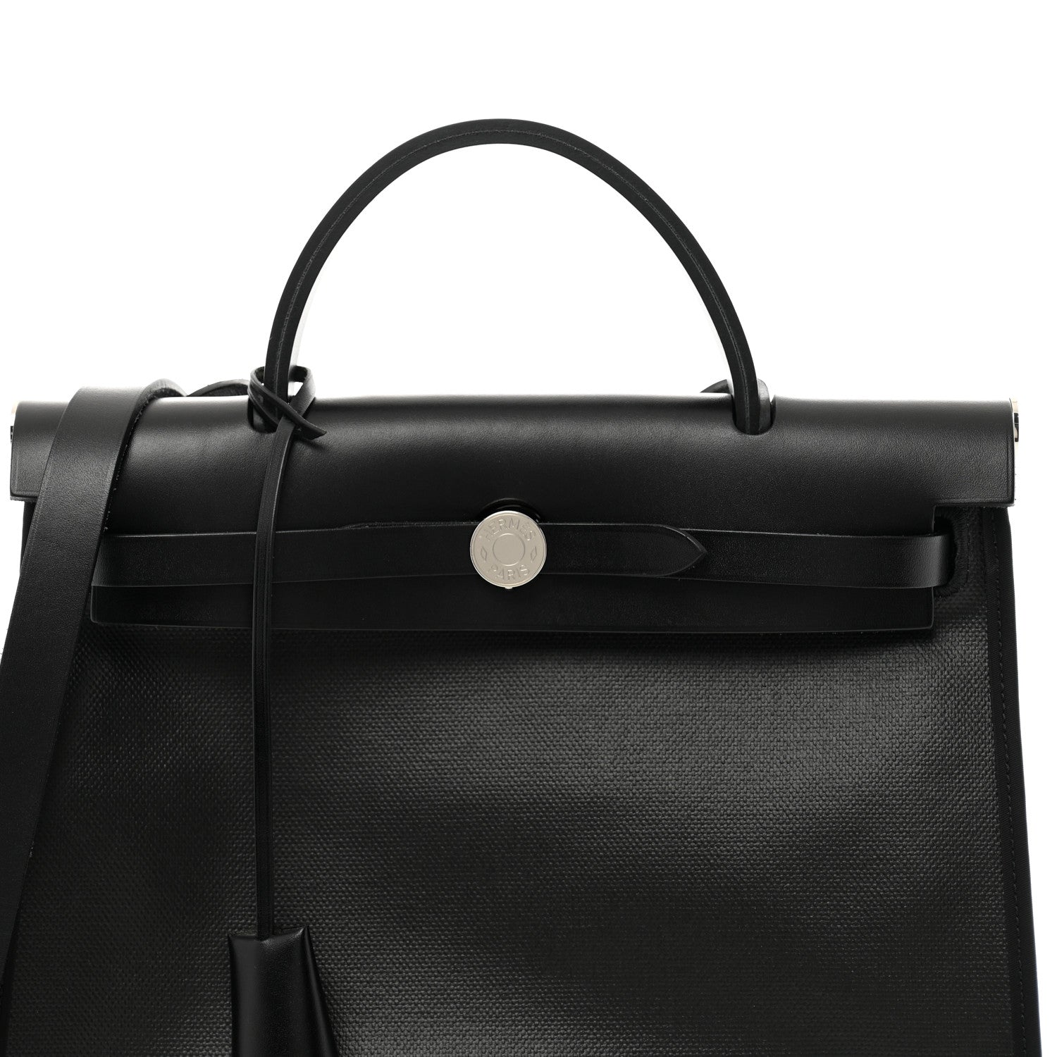 Hermes Toile H Berline Vache Hunter Herbag Zip PM 31 Black Ecru 9 of 12