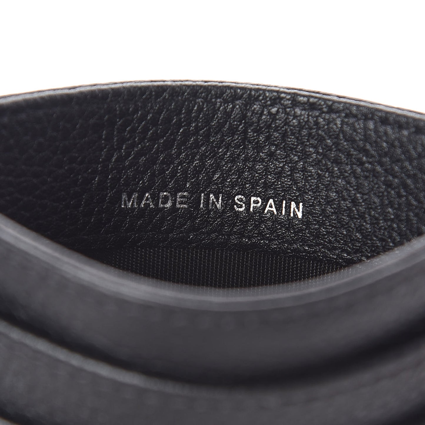 Grained Calfskin CC Card Holder Black
