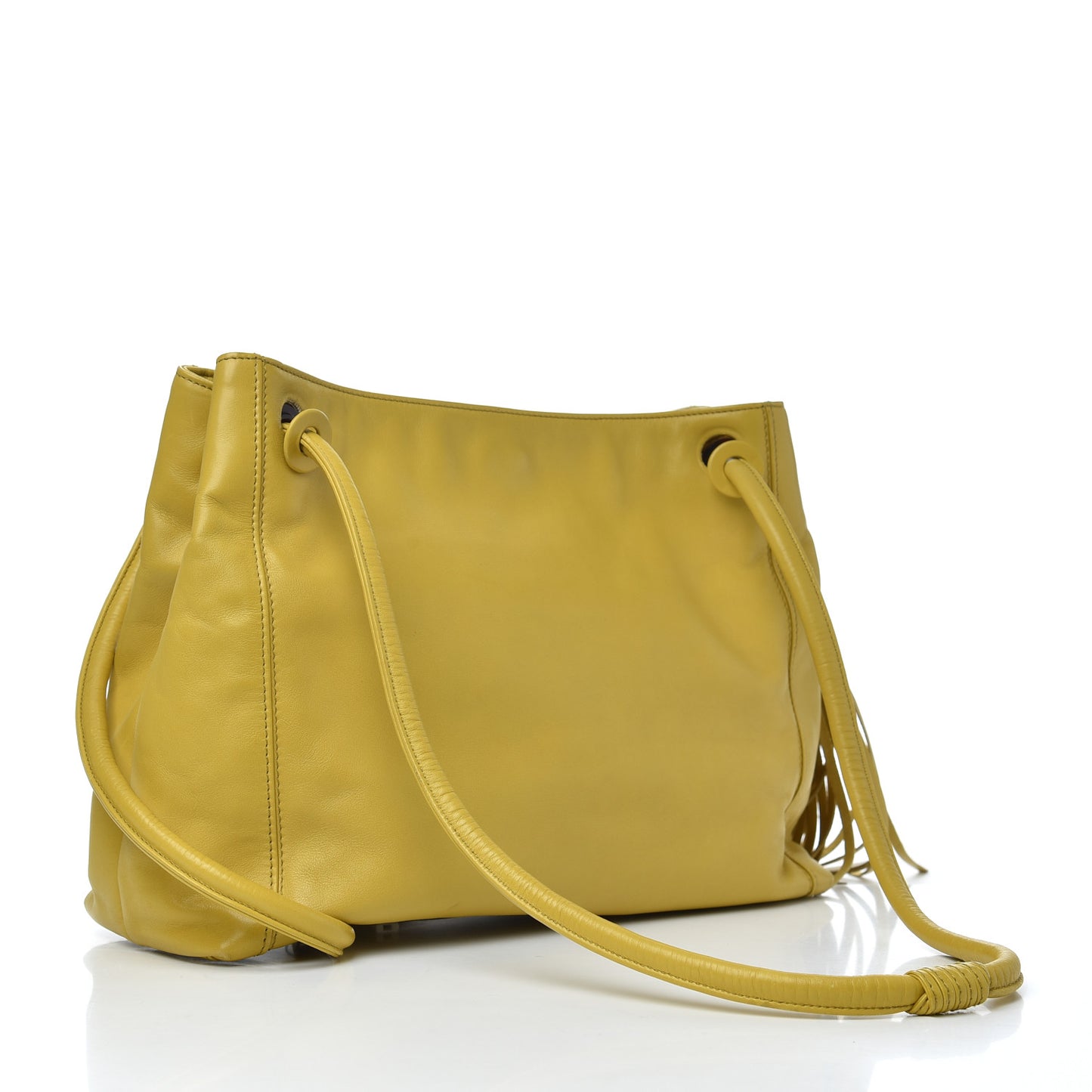 Lambskin CC Tassel Shoulder Bag Yellow