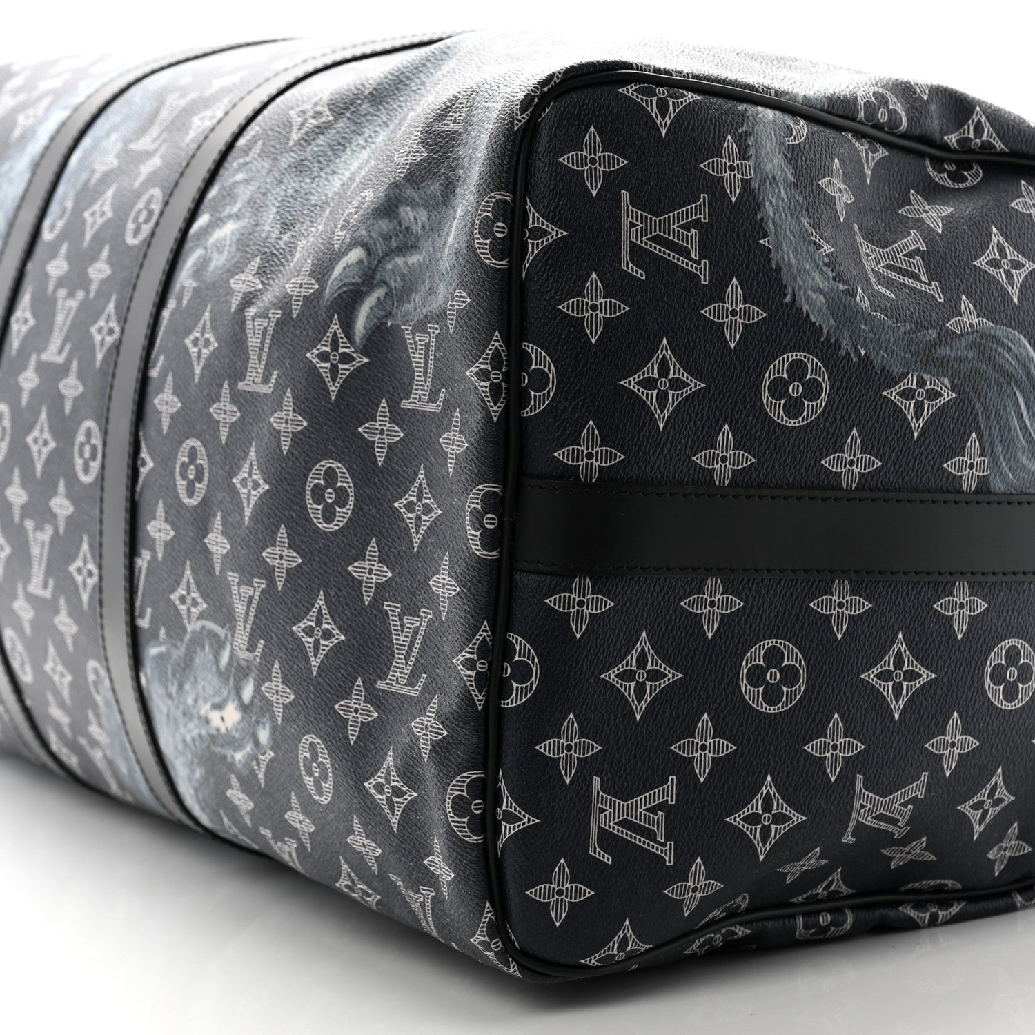 Louis Vuitton Savane Monogram Lion Chapman Keepall Bandouliere 55 Encre 10 of 11