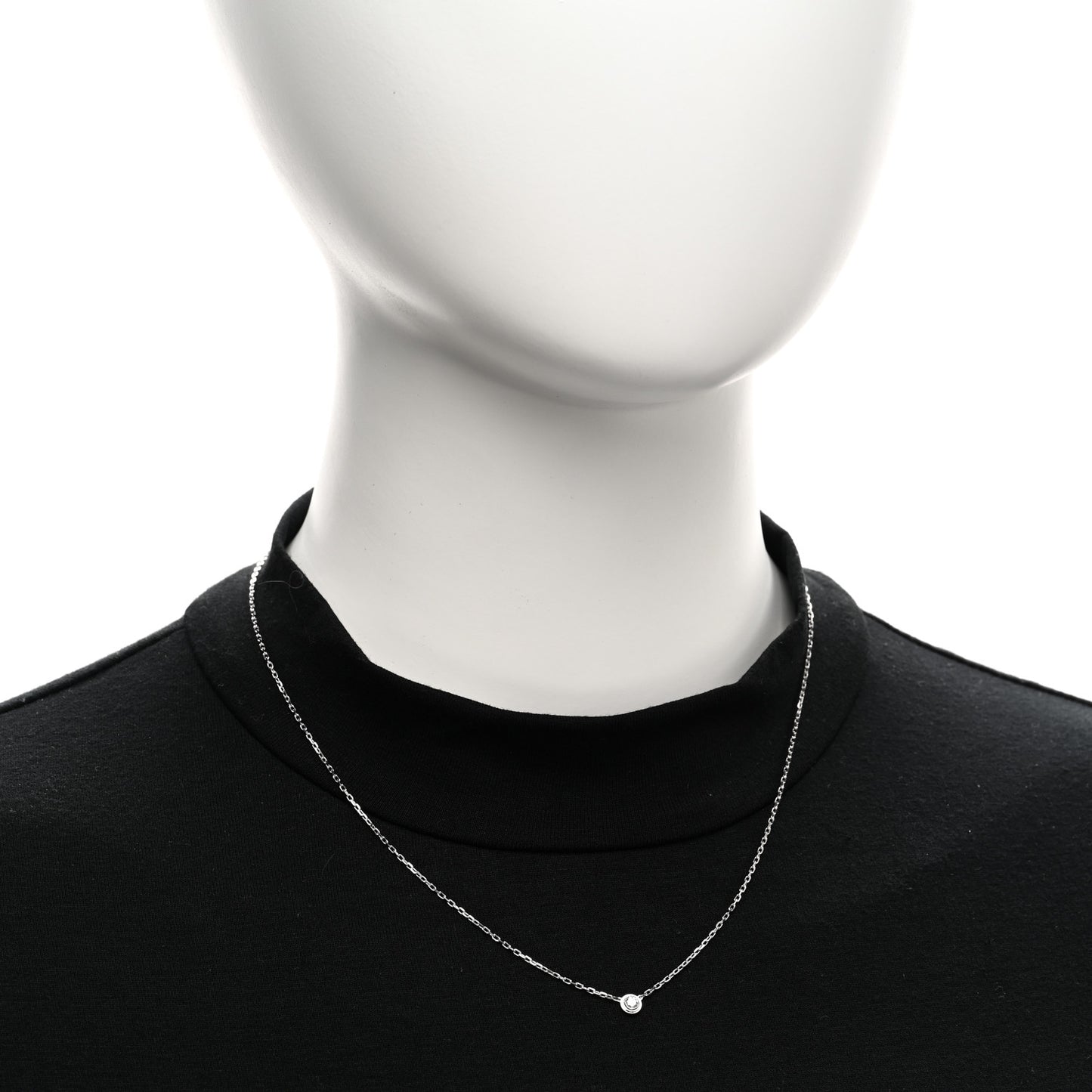 18K White Gold Diamond SM D'Amour Pendant Necklace