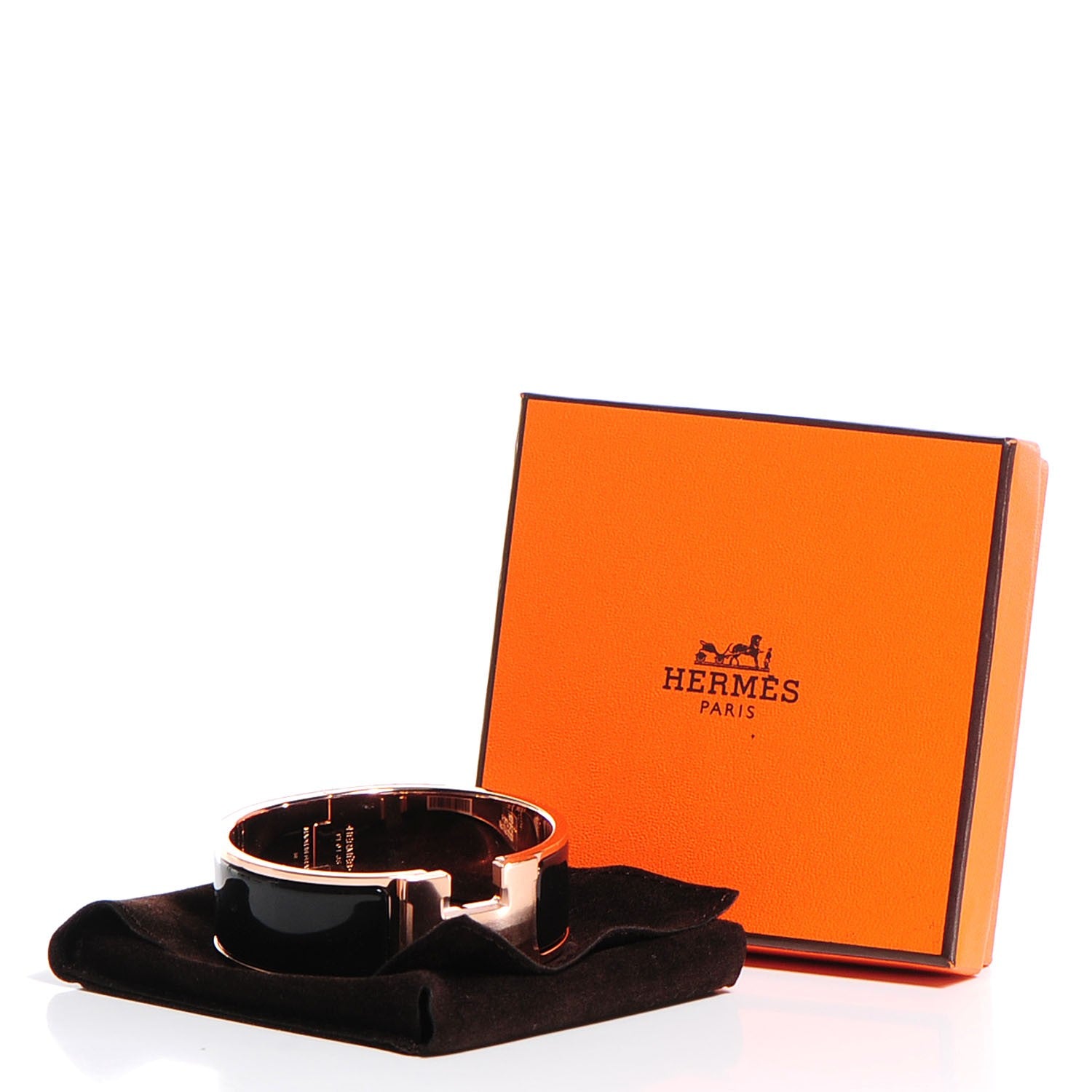 Hermes Enamel Wide Clic Clac H Bracelet PM Black 8 of 8