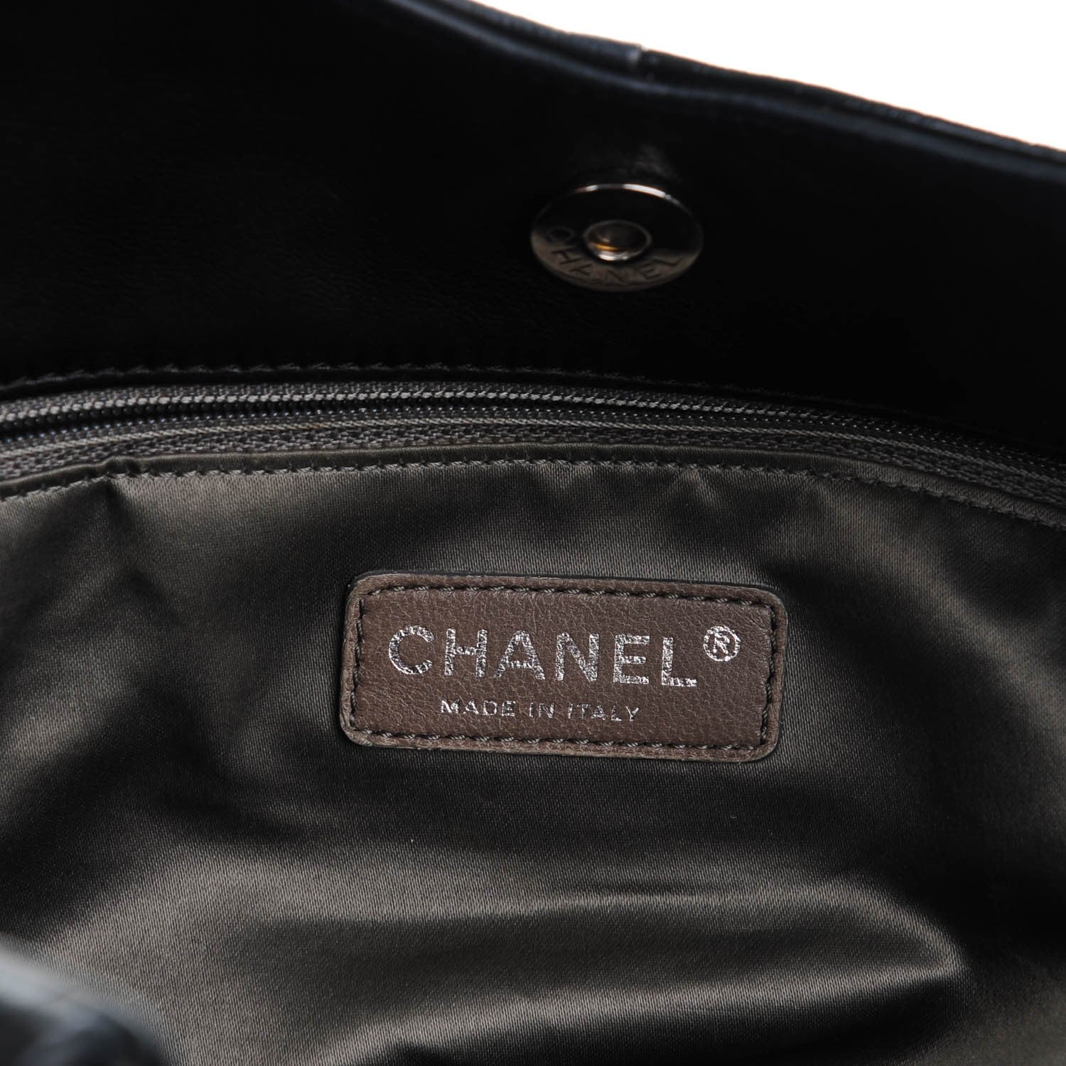 Chanel Patent Calfskin Patchwork Brooklyn Tote Black 6 of 8