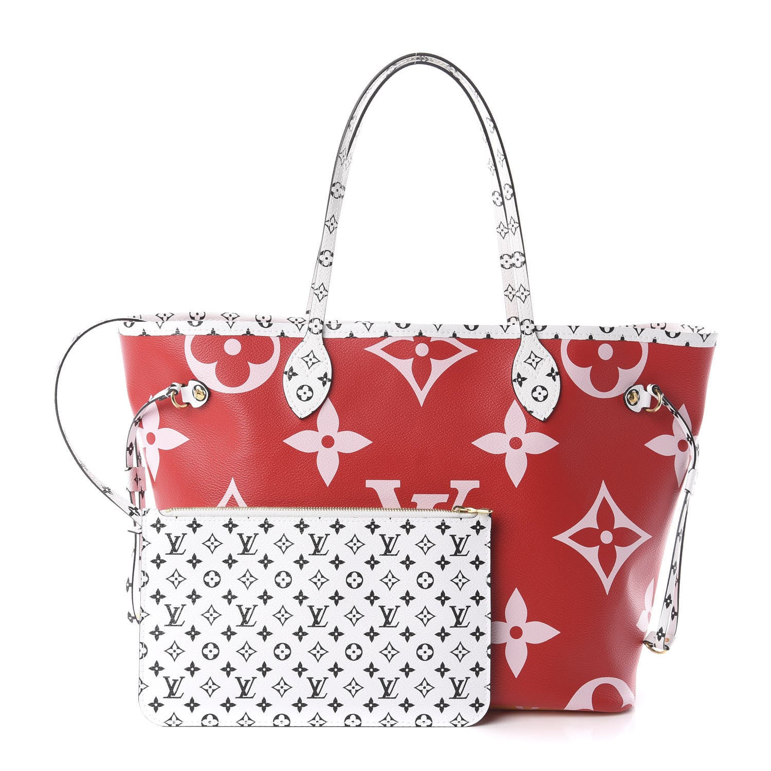 Louis Vuitton Monogram Giant Neverfull MM Rouge 1 of 8