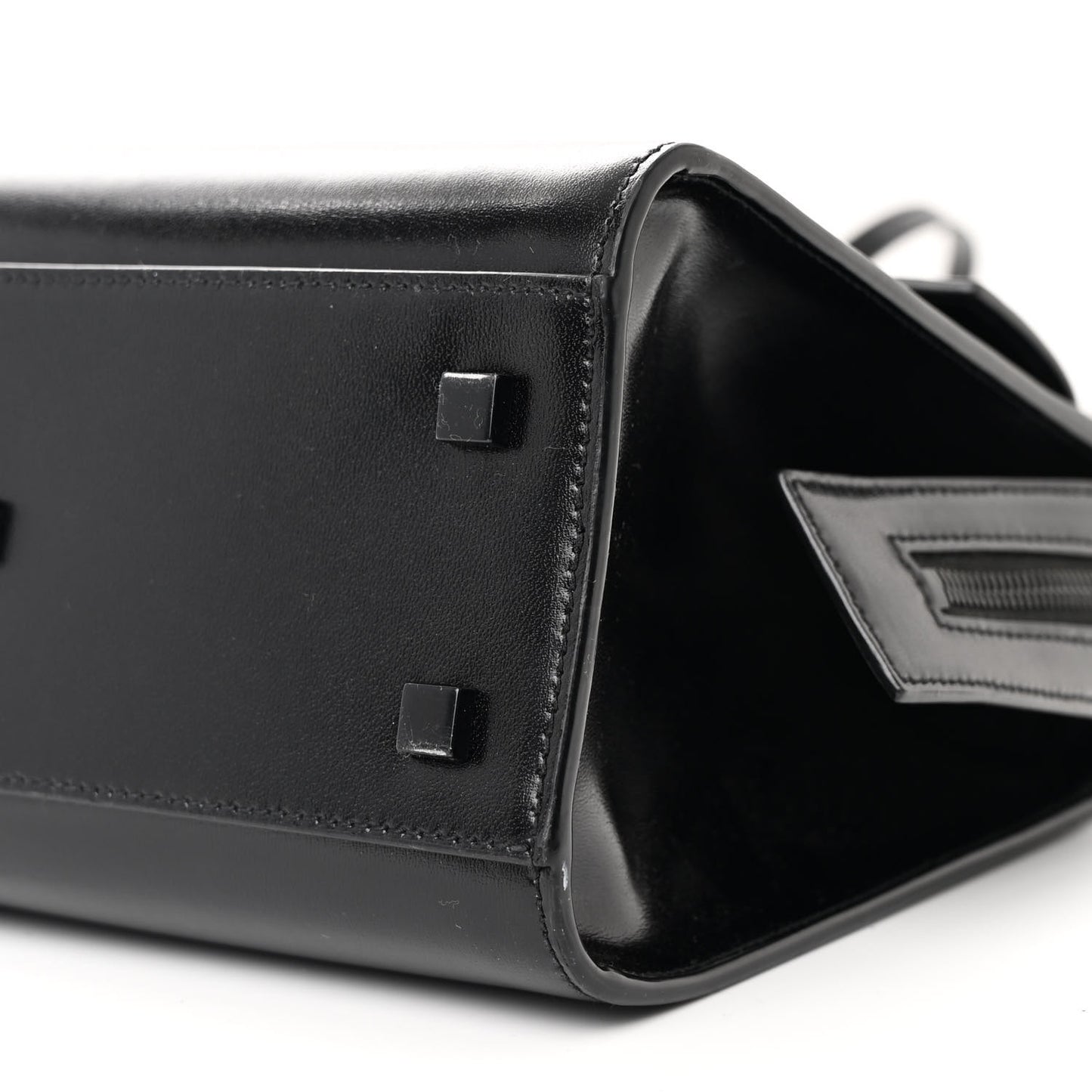 Shiny Calfskin Small Uptown Tote Black