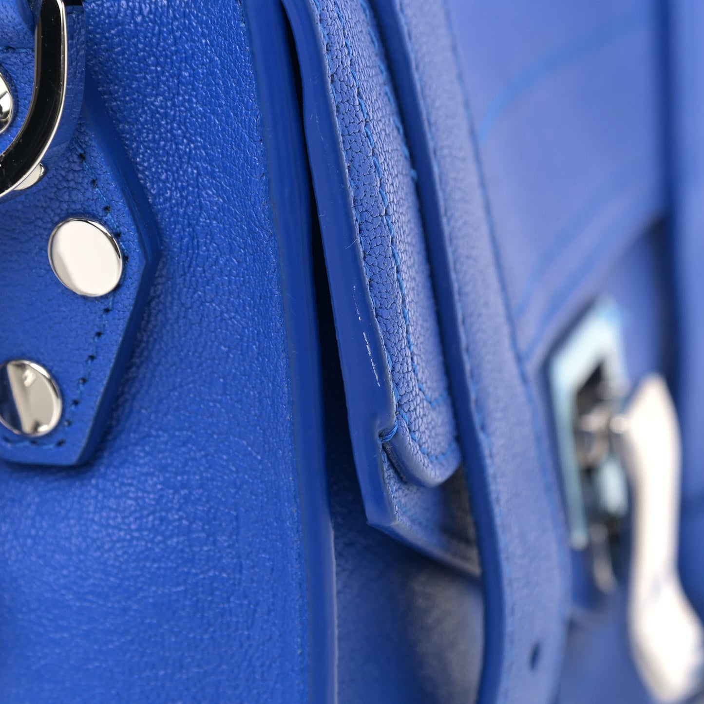 Lambskin PS1 Mini Pouch Messenger Blue
