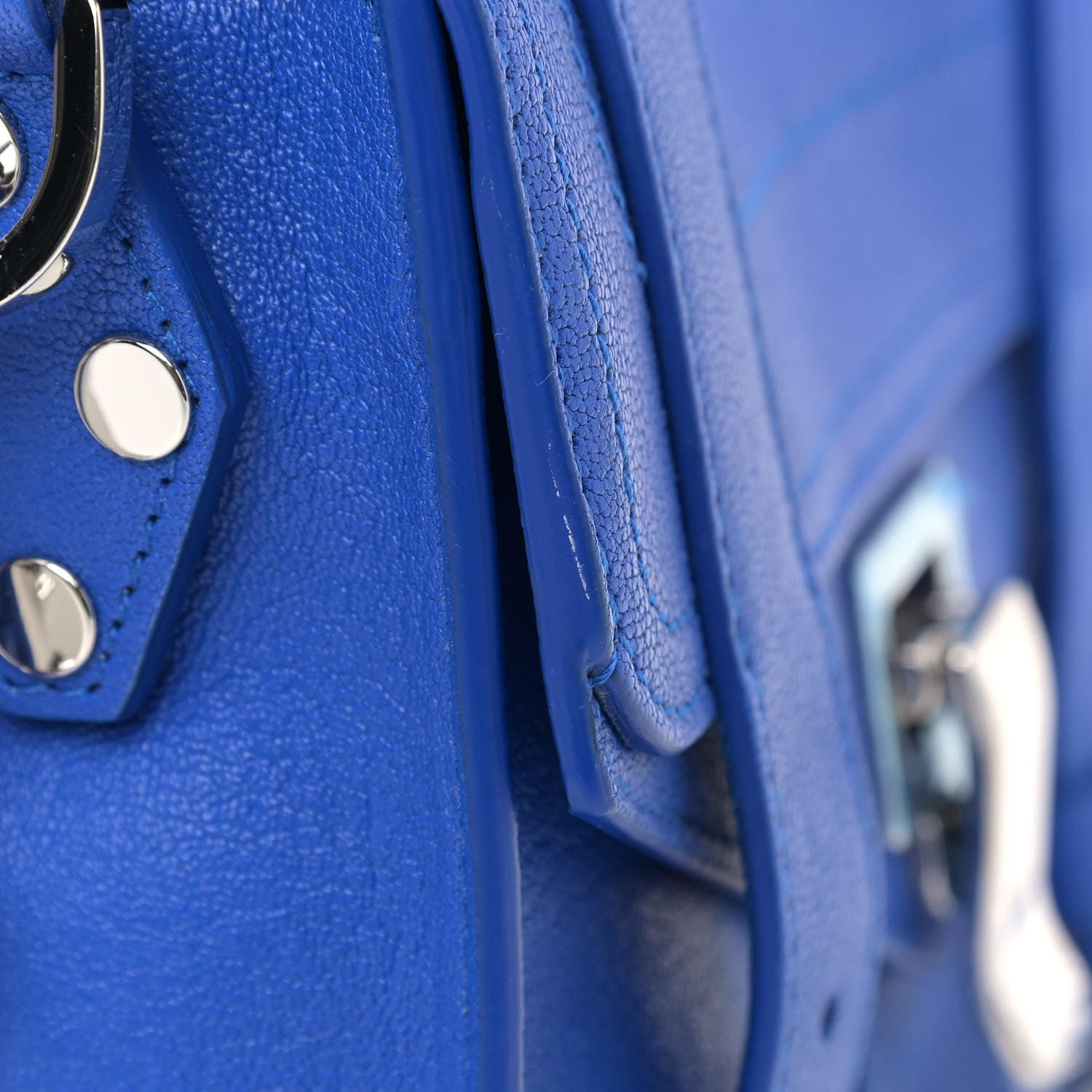 Proenza Schouler Lambskin PS1 Mini Pouch Messenger Blue 6 of 8