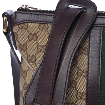 Gucci Monogram Vintage Web Medium Half Moon Hobo Dark Brown 8 of 8