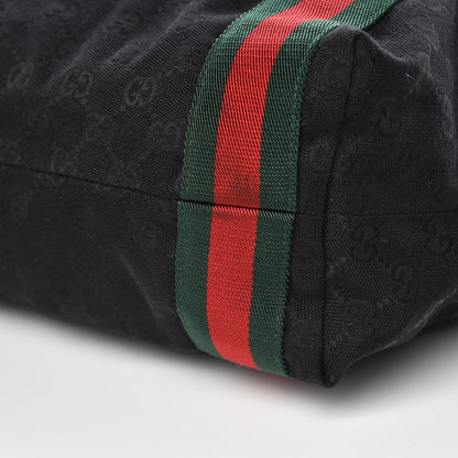 Gucci GG Monogram Medium Web Handle Vertical Tote Black 9 of 10