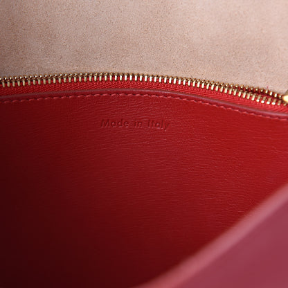 Celine Calfskin Blade Flap Bright Red 6 of 9