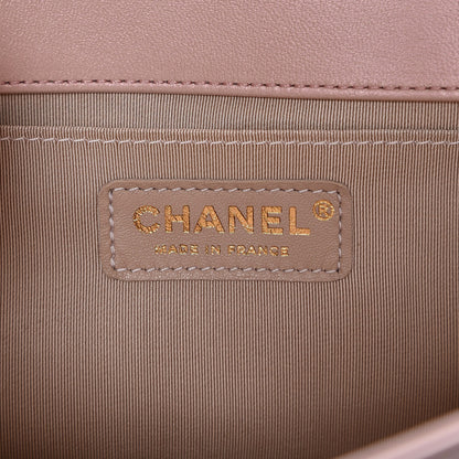 Chanel Patent Calfskin Quilted Medium Boy Flap Light Pink 10 of 15