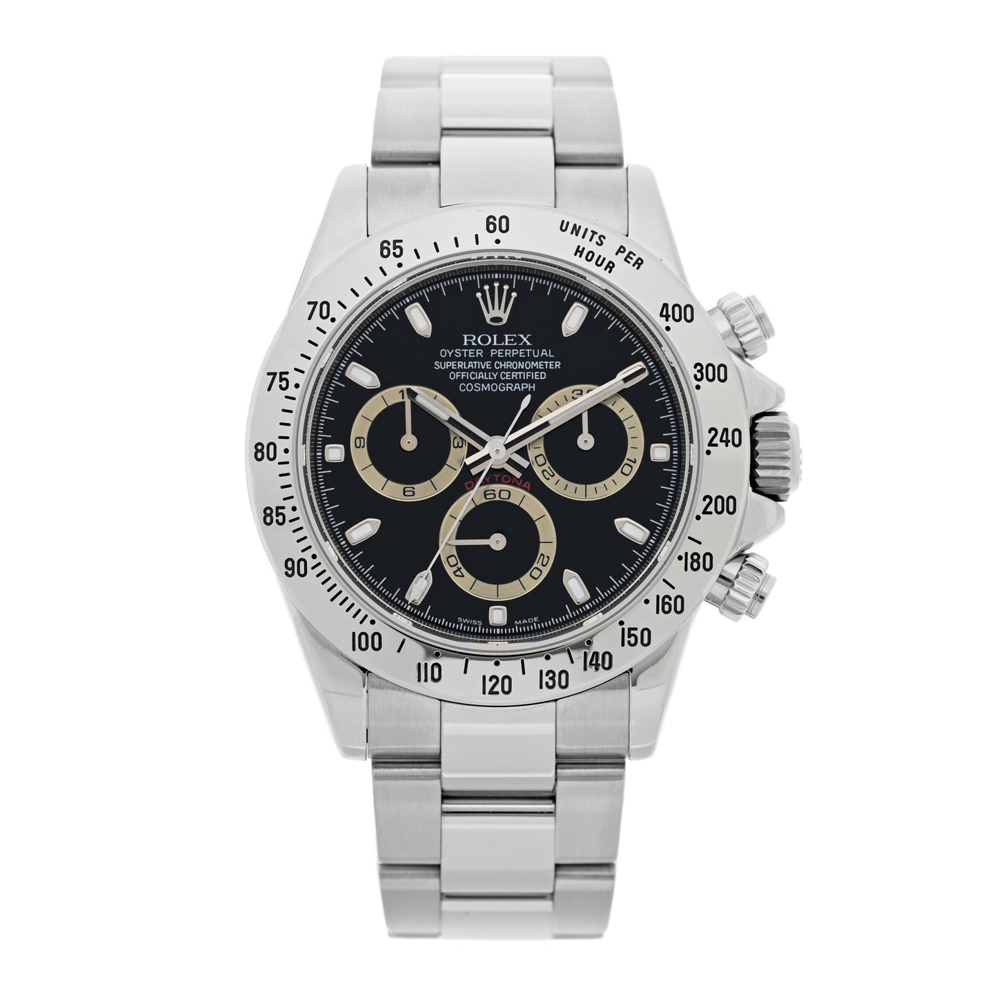 Stainless Steel 40mm Oyster Perpetual Daytona Cosmograph Watch Black 116520