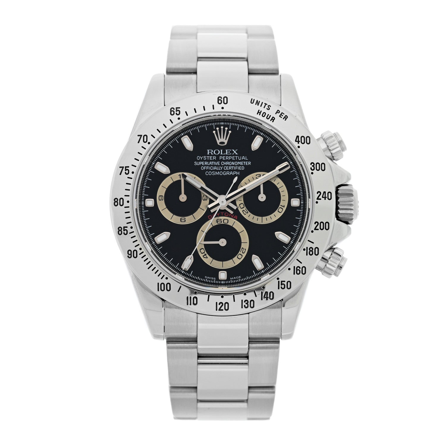 Rolex Stainless Steel 40mm Oyster Perpetual Daytona Cosmograph Watch Black 116520 1 of 5
