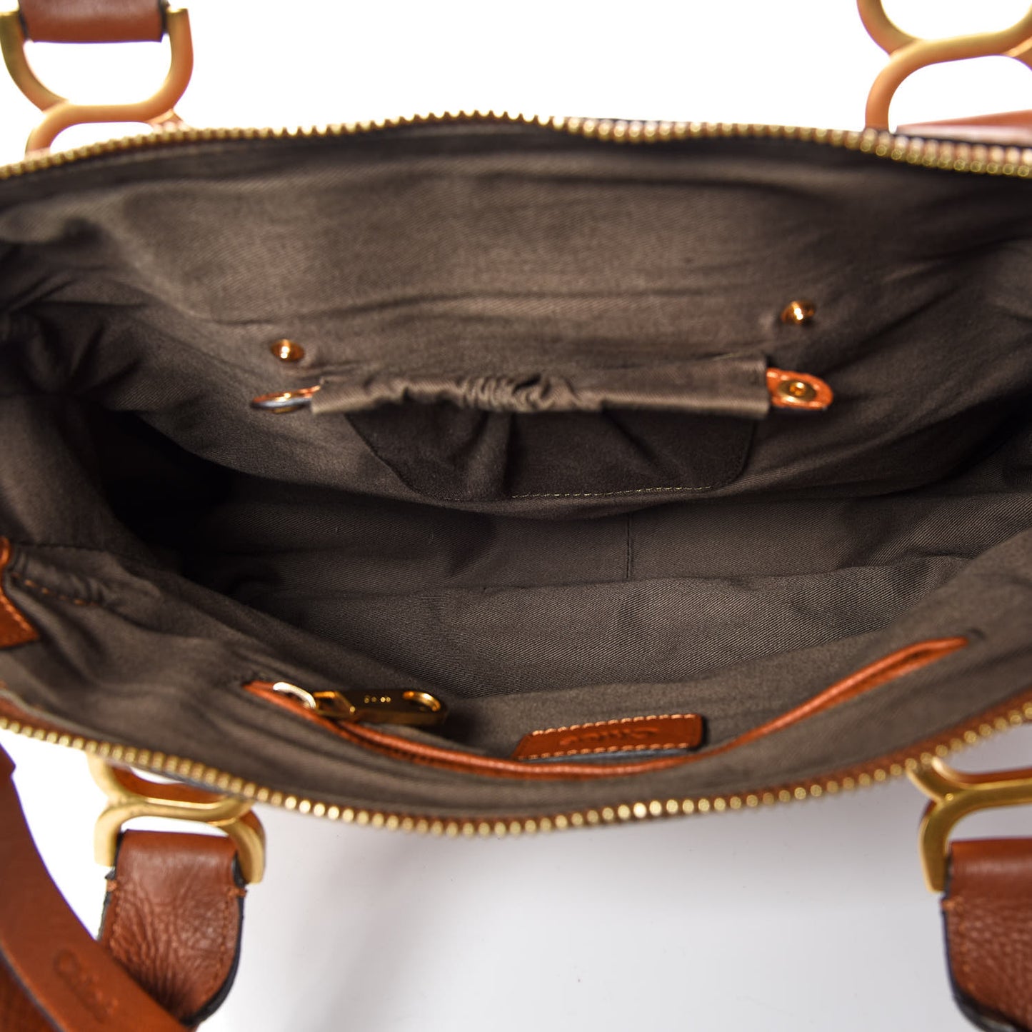 Calfskin Medium Marcie Satchel Tan