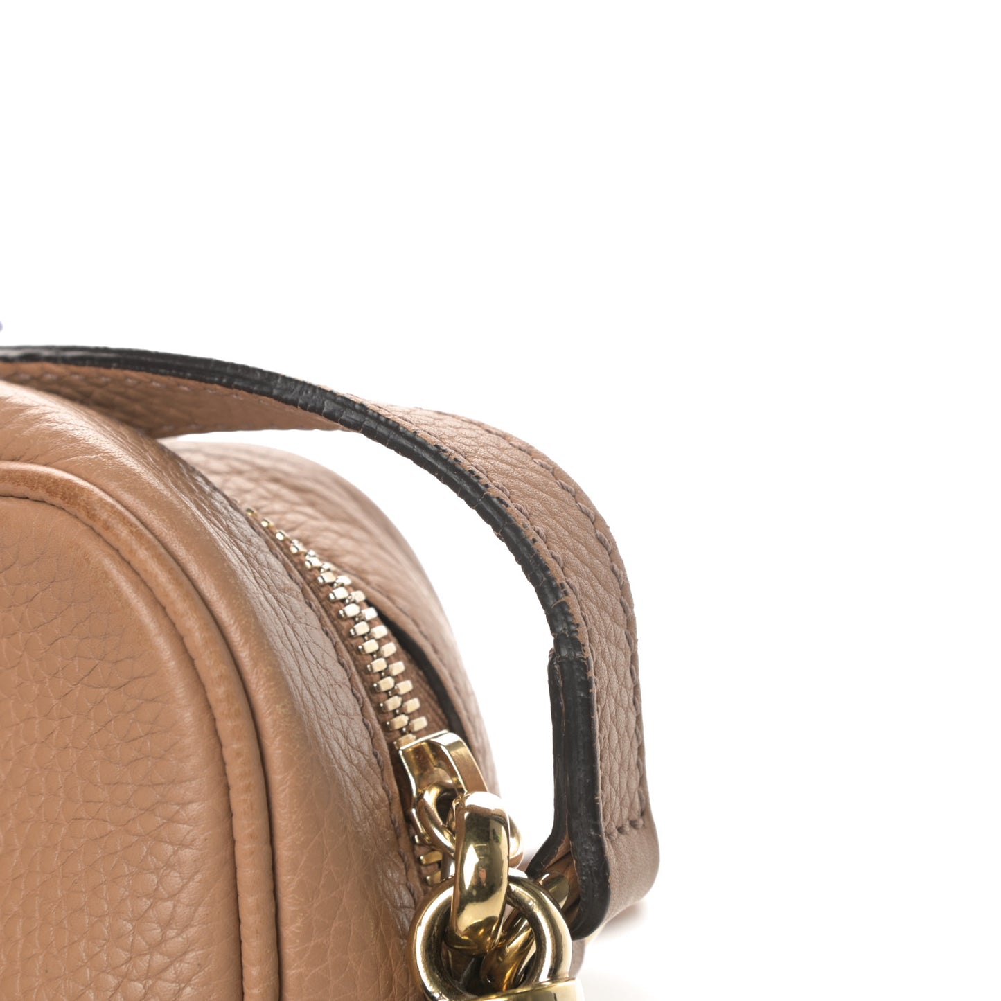 Pebbled Calfskin Small Soho Disco Bag Camelia