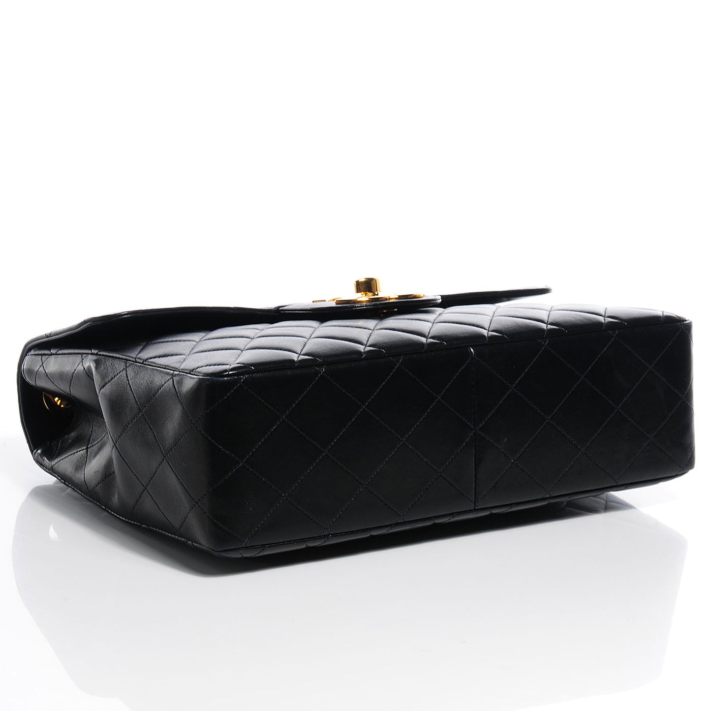 Lambskin Jumbo Flap Black