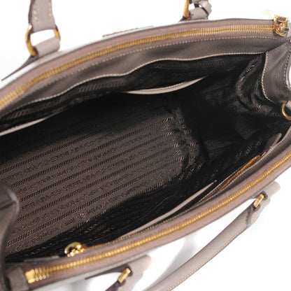 Prada Saffiano Lux Medium Double Zip Tote Argilla 6 of 12