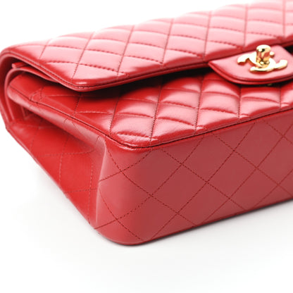 Chanel Lambskin Quilted Medium Double Flap Red 9 of 10