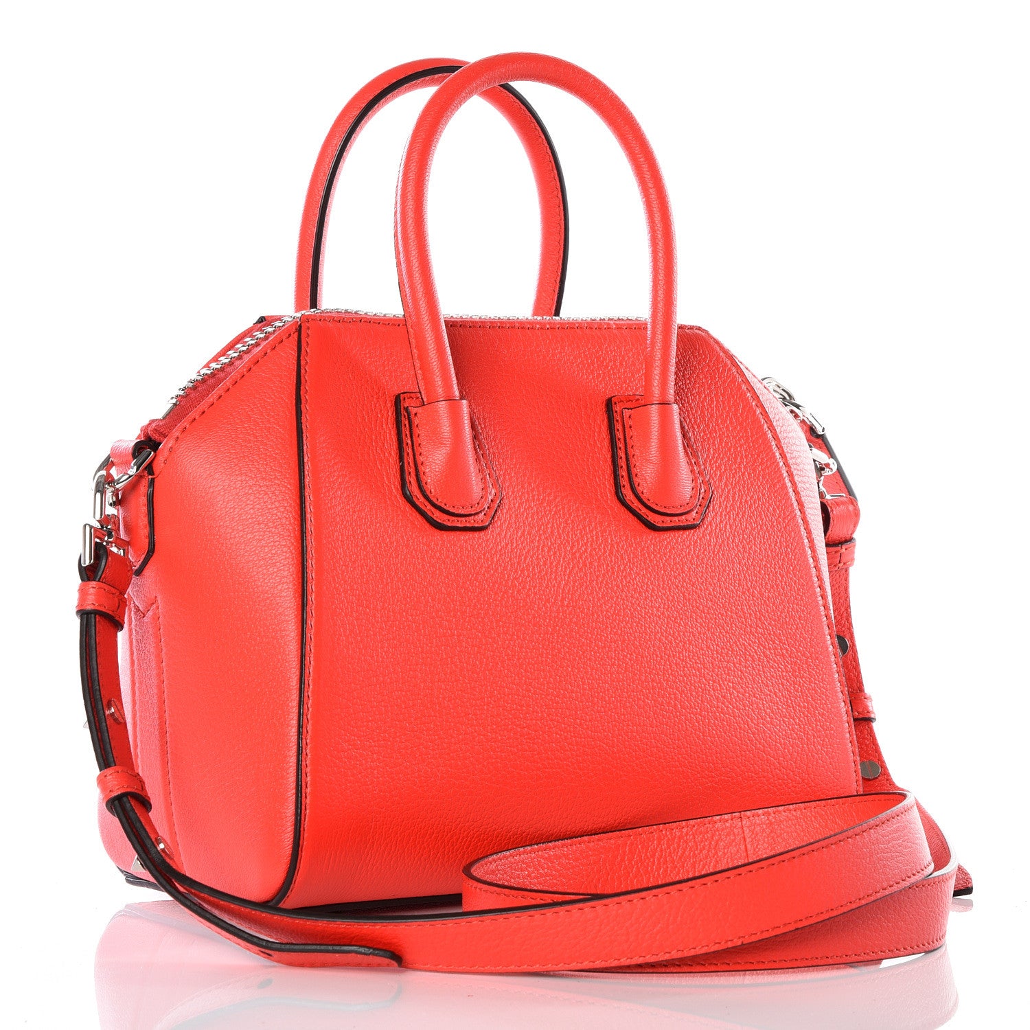 Givenchy Sugar Goatskin Mini Antigona Medium Red 2 of 10