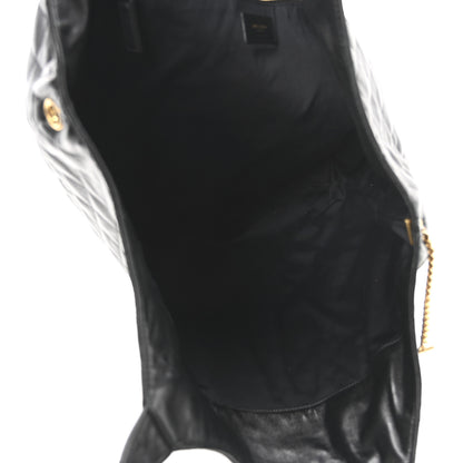Saint Laurent Lambskin Quilted Maxi Icare Shopping Tote Black 6 of 11