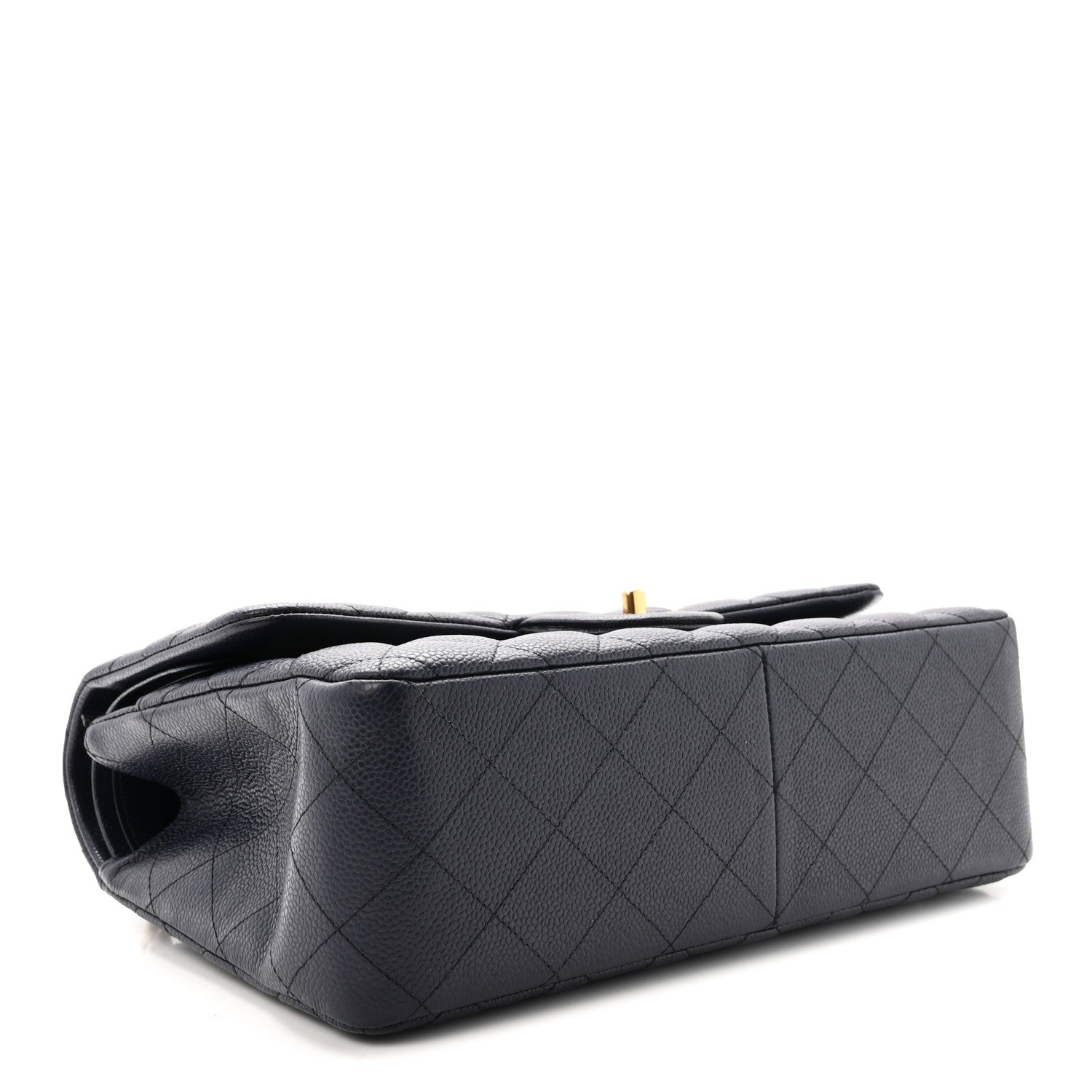 Chanel Caviar Quilted Jumbo Double Flap Navy Blue 4 of 10