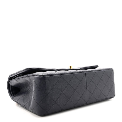Chanel Caviar Quilted Jumbo Double Flap Navy Blue 4 of 10