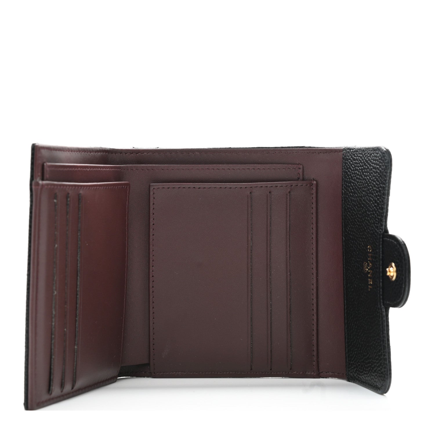 Chanel Caviar Quilted Compact Flap Wallet Black 5 of 9