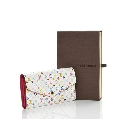 Louis Vuitton Monogram Multicolor Sarah Wallet NM White Eglantine 8 of 8