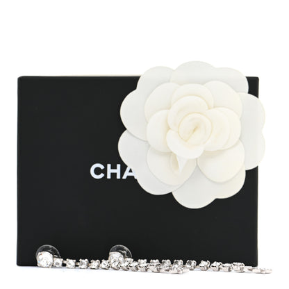 Chanel Crystal Starfall Drop Long CC Earrings Silver 7 of 7