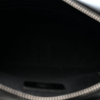 Fendi Glazed Fabric Vitello Liberty FF 1974 Diagonal Medium Camera Case Tobacco Moresco Black 5 of 12