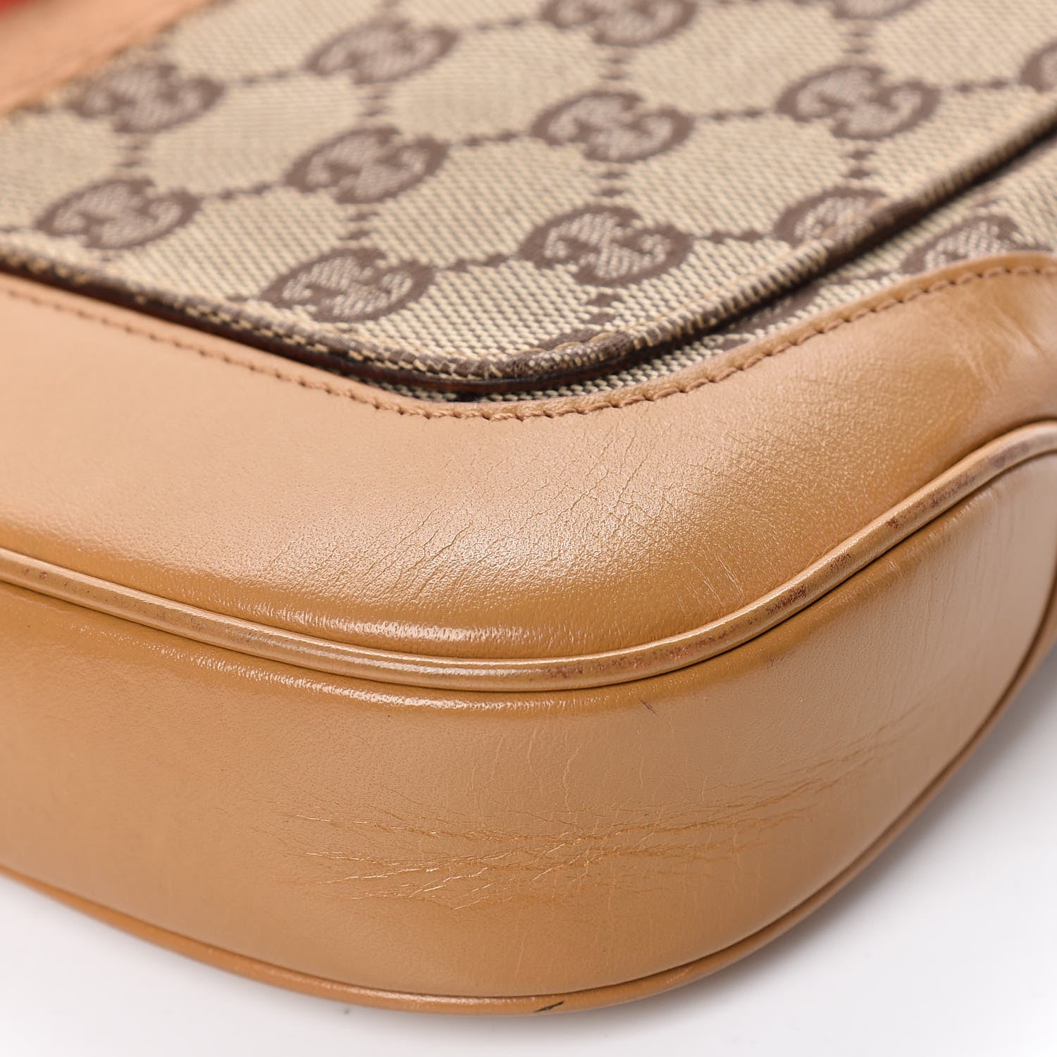 Gucci Calfskin Monogram Web Small Jackie O Hobo Light Brown 10 of 13