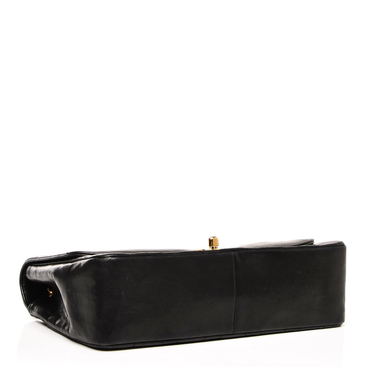 Lambskin Quilted Medium Single Flap Black