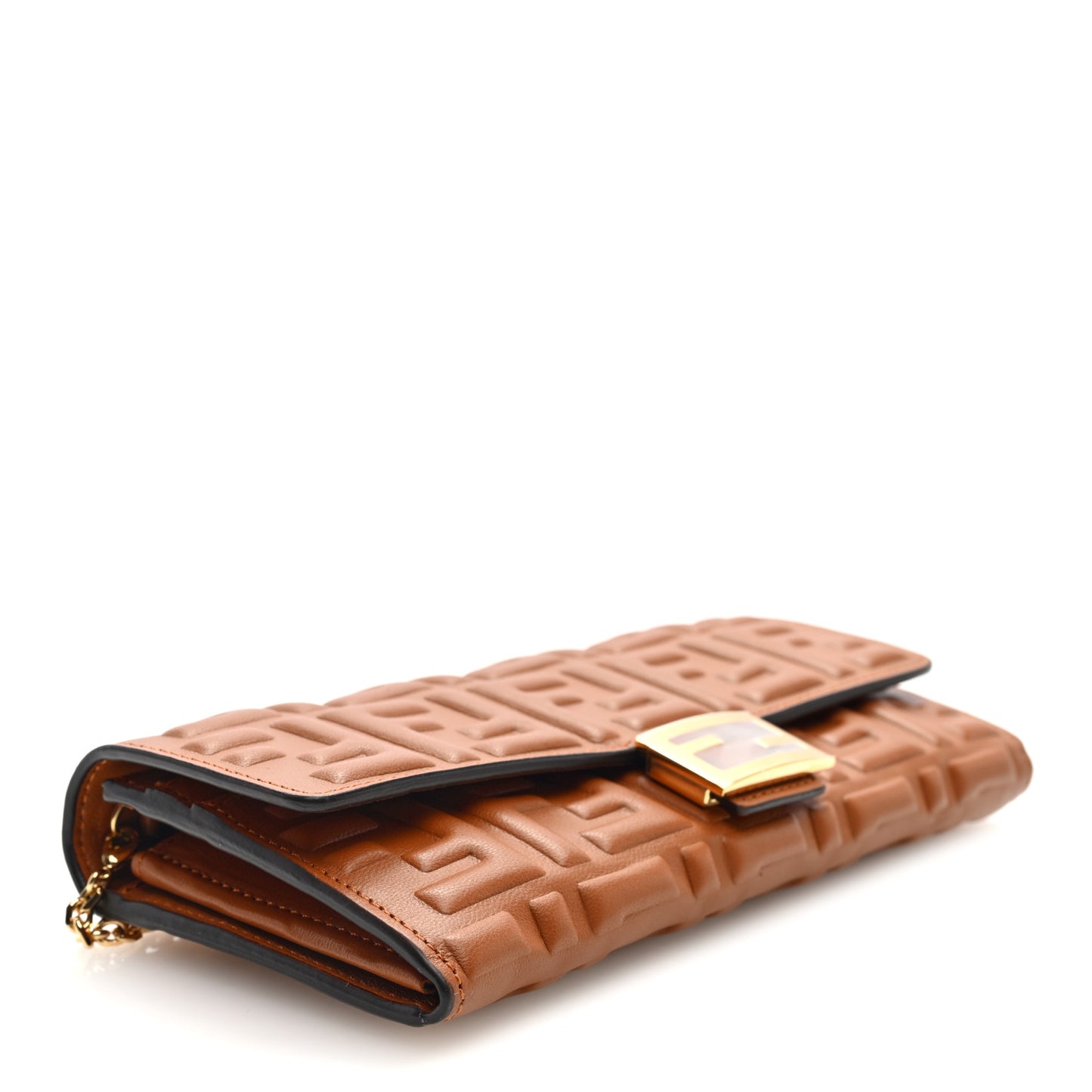 Nappa Matisse FF Embossed Continental Wallet On Chain Coloniale