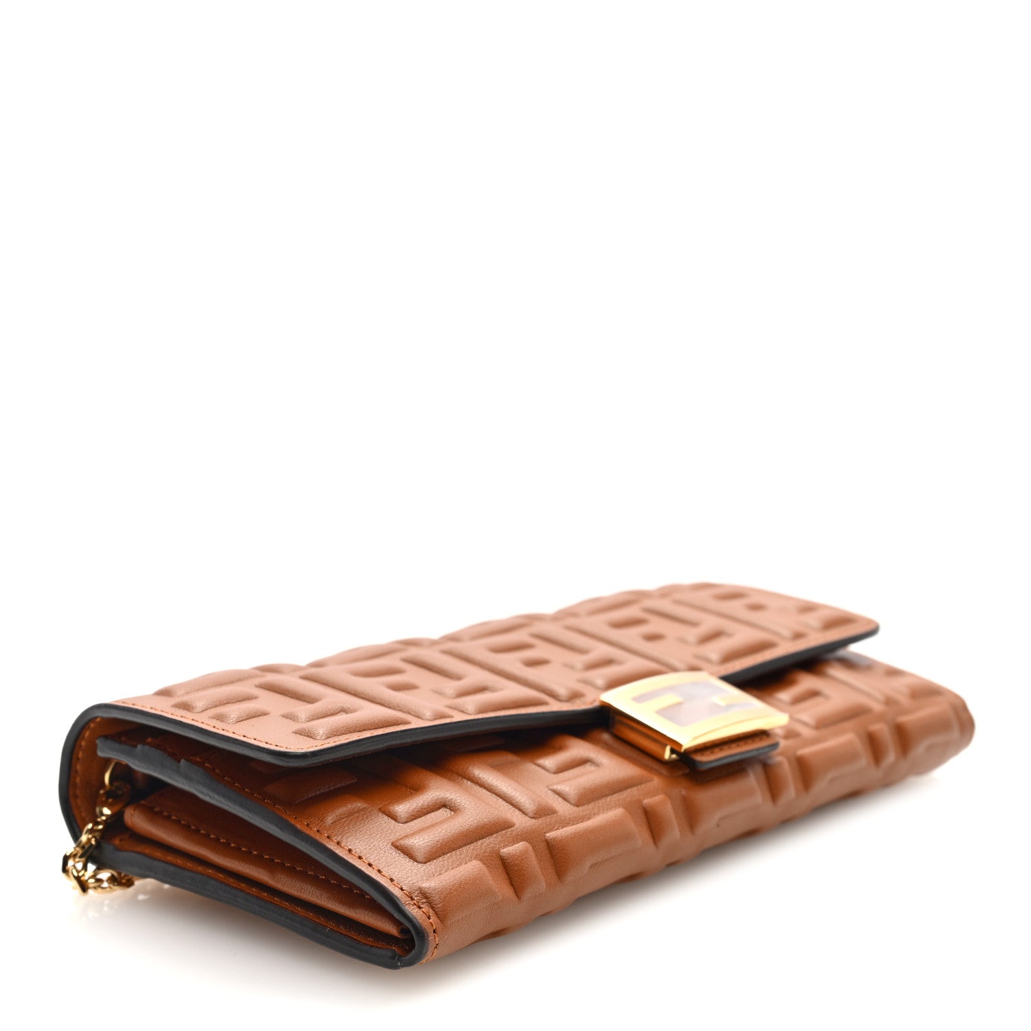 Fendi Nappa Matisse FF Embossed Continental Wallet On Chain Coloniale 4 of 9