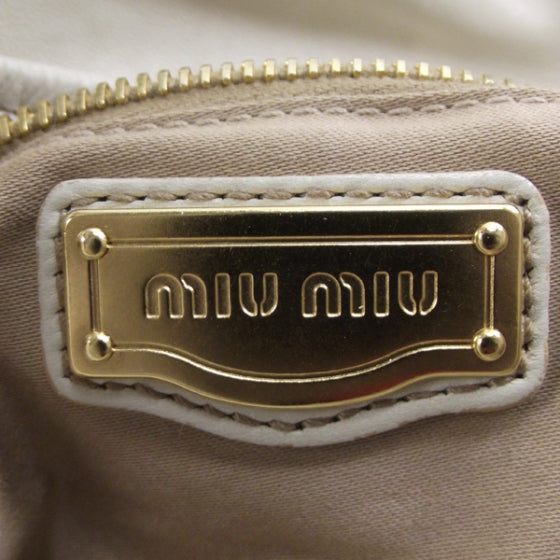 Leather Matelasse Coffer Hobo Bianco