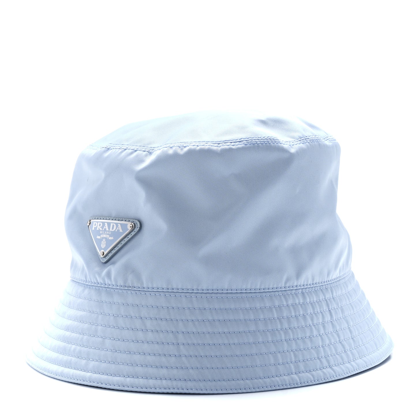 Re-Nylon Metal Triangle Logo Womens Bucket Hat L Fiordaliso